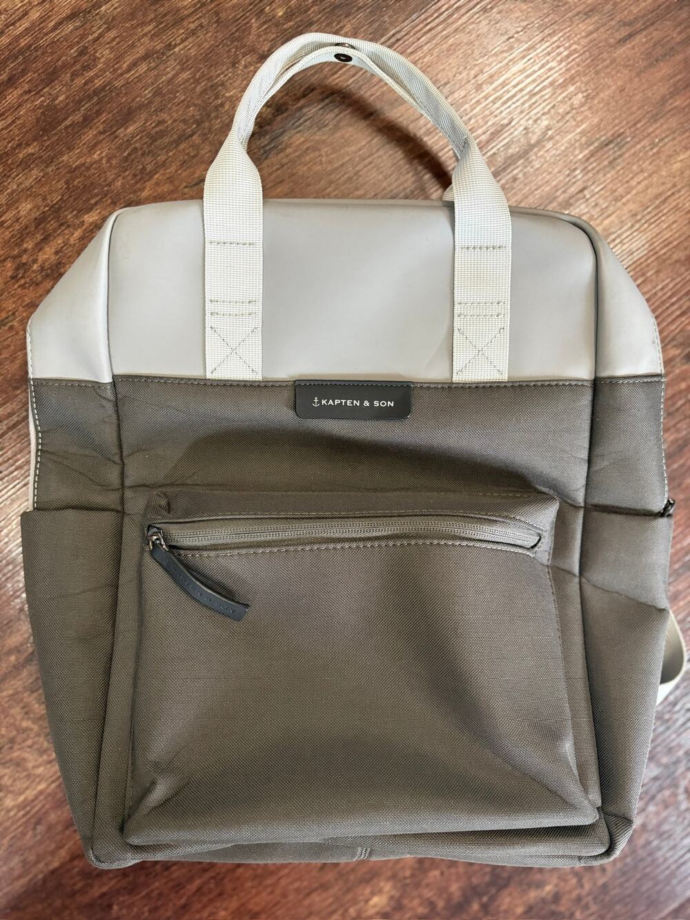 Kapten & Son Bergen Two-Tone Grey Minimalist Urban Backpack Water-Resistant Bag